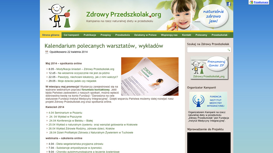 Zdrowy Przedszkolak strona główna